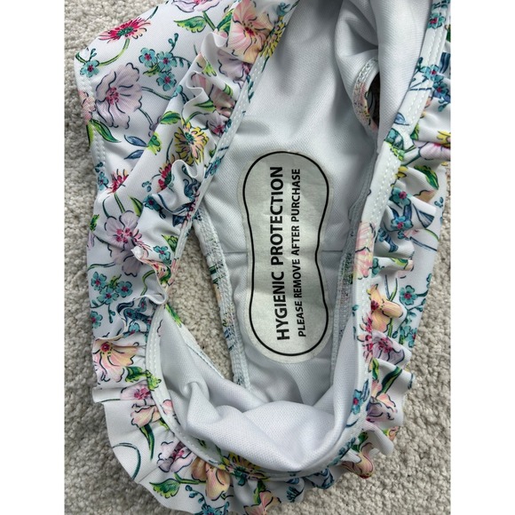 Crown & Ivy Kids Girls Floral Swim Bottom Size 16 Ruffle Trim - Picture 3 of 5